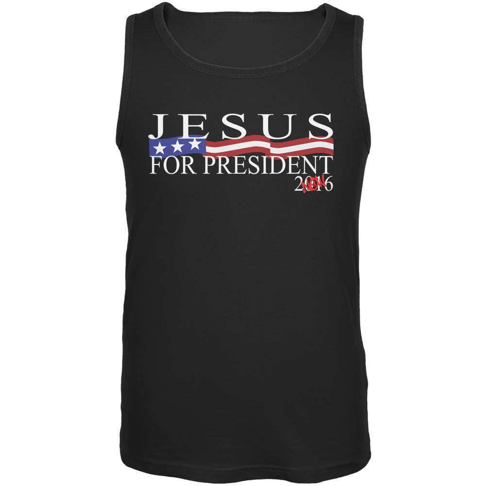 Election 2016 Jesus for President Now Black Adult Tank Top Men's Tank Tops Old Glory 2XL Black 