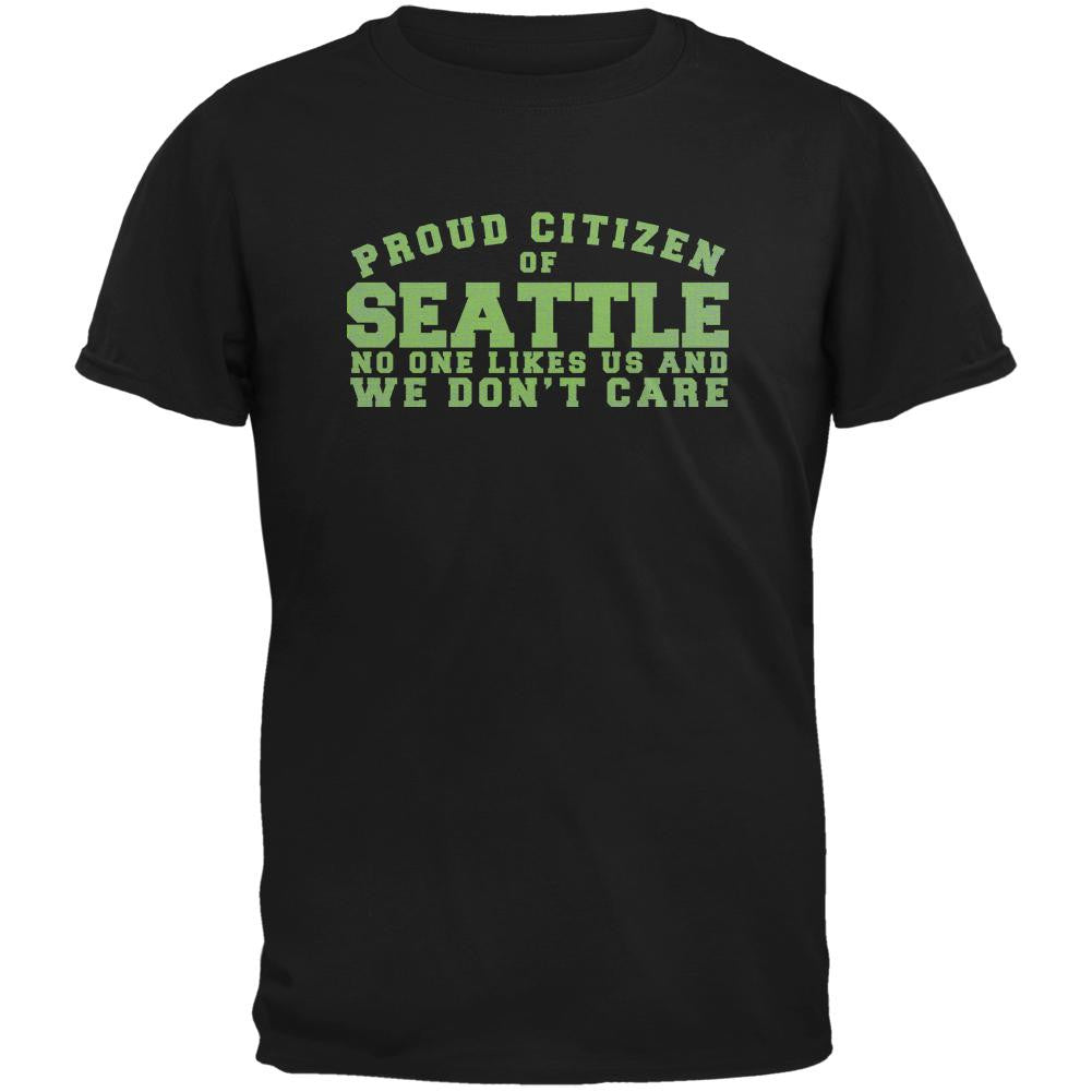 Proud No One Likes Seattle Black Youth T-Shirt Youth T-Shirts Old Glory LG Black 