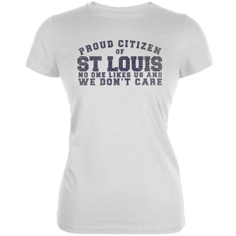 Proud No One Likes St Louis White Juniors Soft T-Shirt Juniors T-Shirts Old Glory 2XL White 