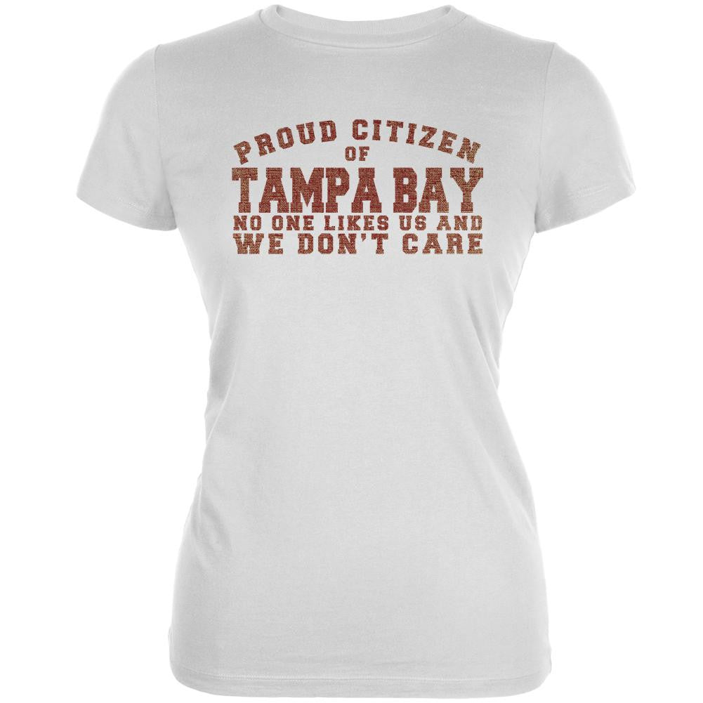 Proud No One Likes Tampa Bay White Juniors Soft T-Shirt Juniors T-Shirts Old Glory 2XL White 