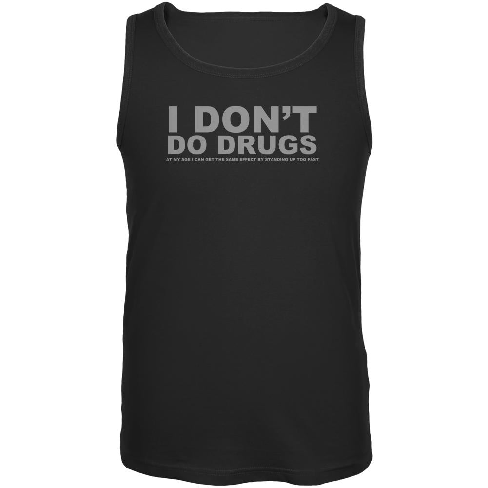 Do Not Do Drugs Old Age Funny Black Adult Tank Top Men's Tank Tops Old Glory 2XL Black 