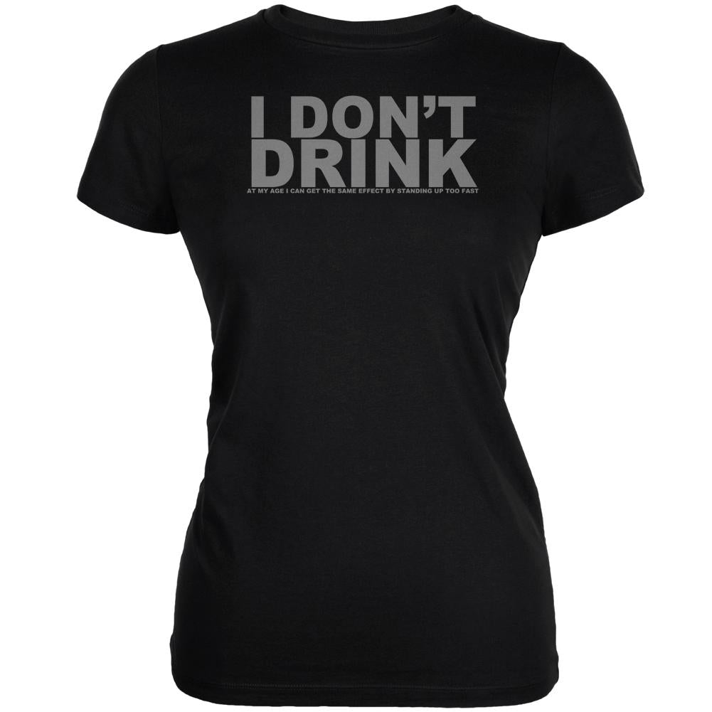 Do Not Drink Old Age Funny Black Juniors Soft T-Shirt Juniors T-Shirts Old Glory 2XL Black 