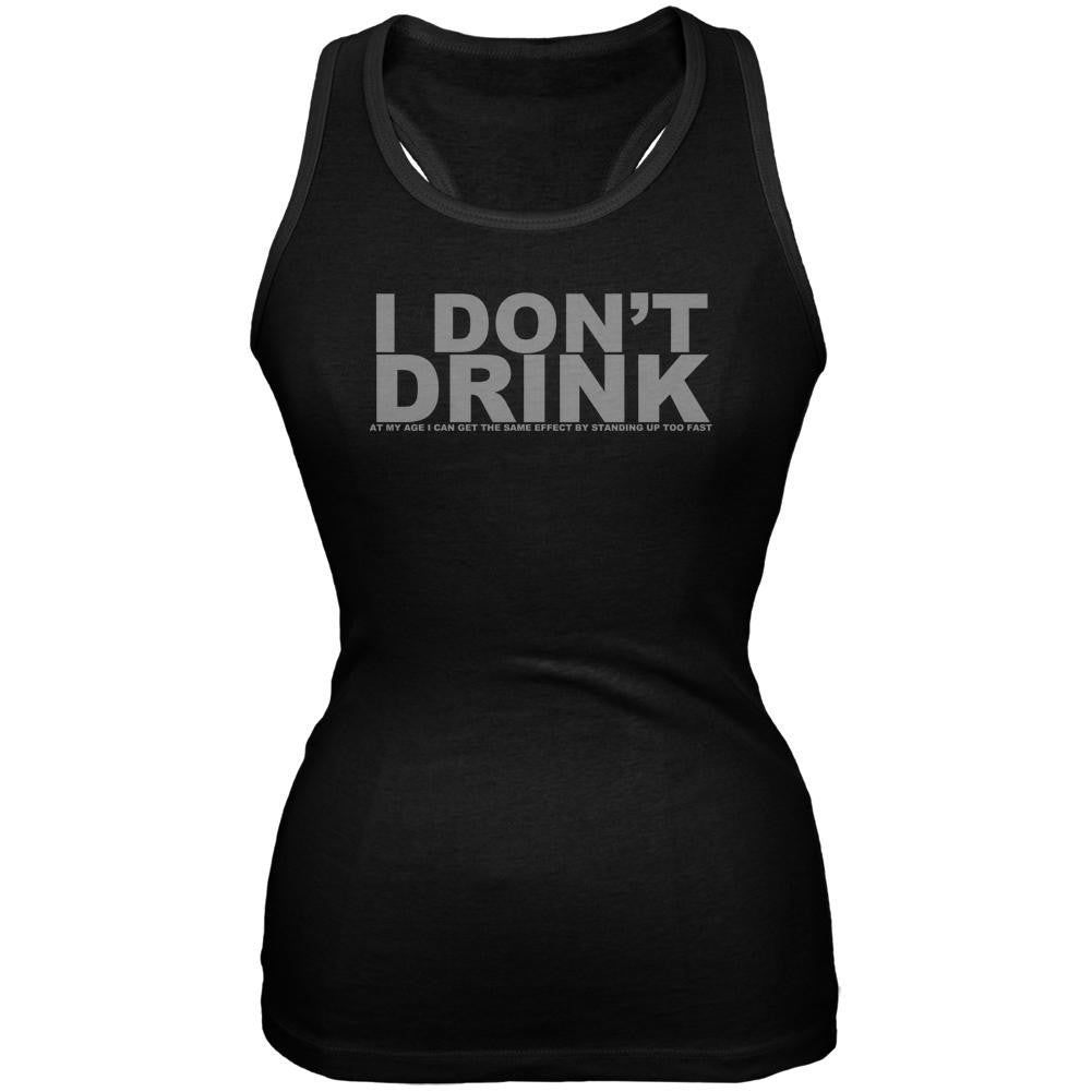 Do Not Drink Old Age Funny Black Juniors Soft Tank Top Juniors Tank Tops Old Glory 2XL Black 