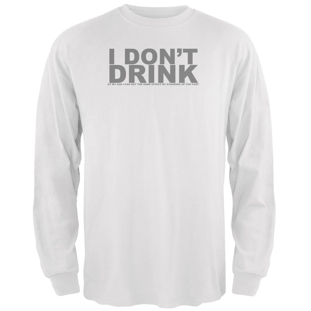 Do Not Drink Old Age Funny White Adult Long Sleeve T-Shirt Men's Long Sleeves Old Glory 2XL White 
