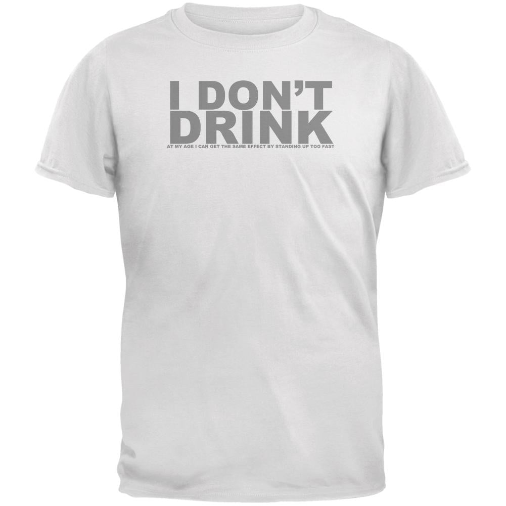 Do Not Drink Old Age Funny White Adult T-Shirt Men's T-Shirts Old Glory 2XL White 