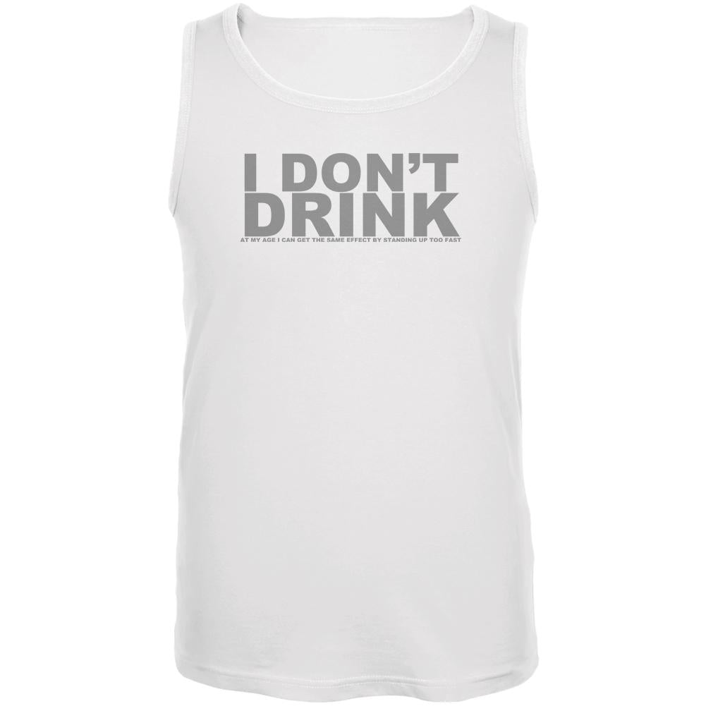 Do Not Drink Old Age Funny White Adult Tank Top Men's Tank Tops Old Glory 2XL White 
