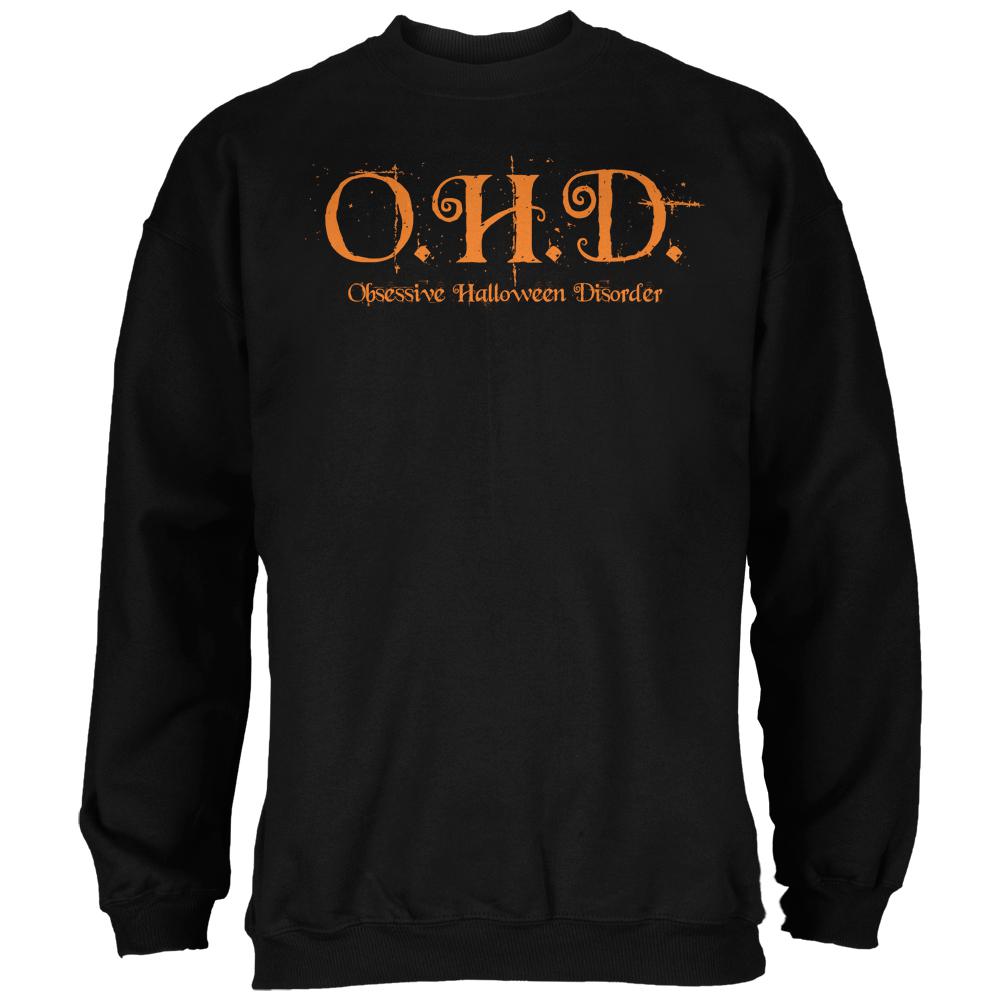 OHD Obsessive Halloween Disorder Black Adult Sweatshirt Men's Sweatshirts Old Glory 2XL Black 