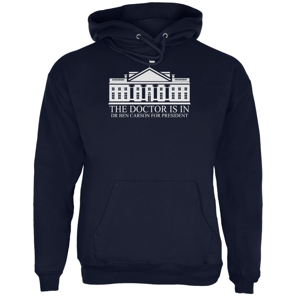 Election Ben Carson Doctor Is In White House Navy Adult Hoodie Men's Hoodies Old Glory 2XL Blue 