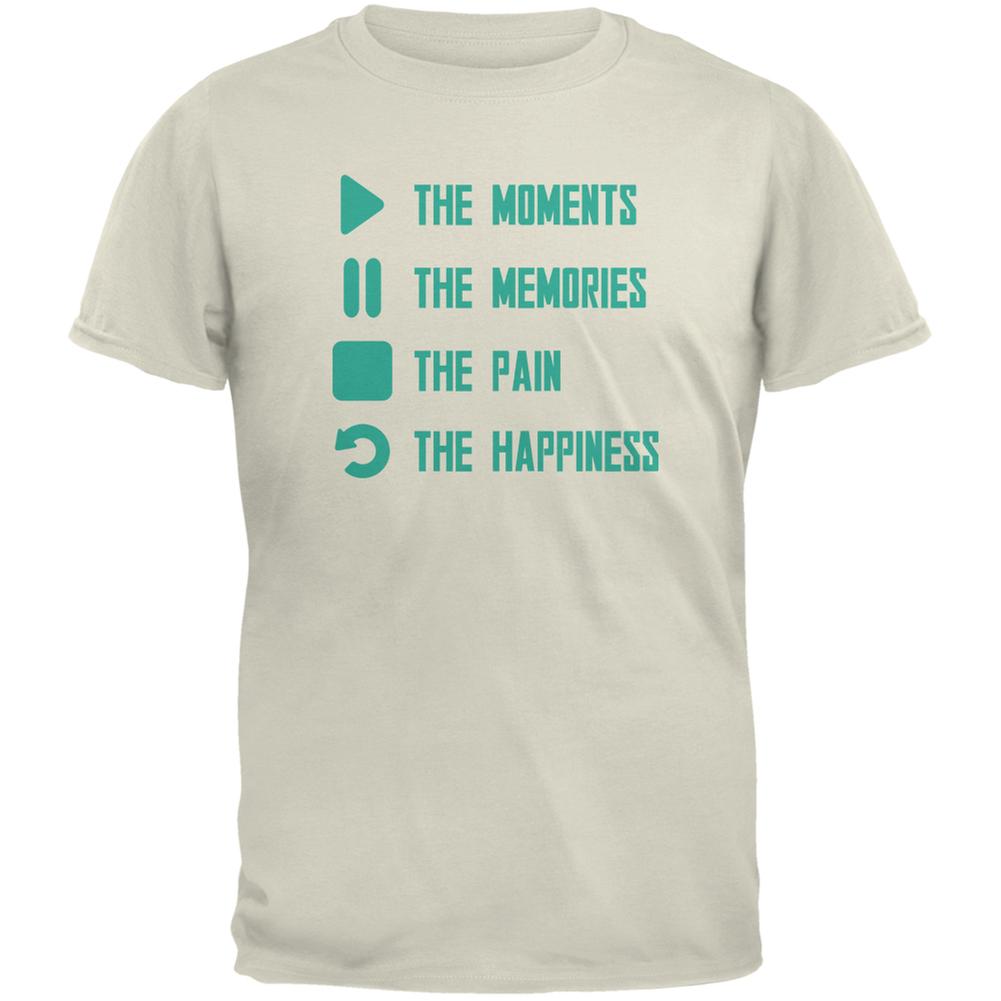 Inspirational Play The Moments Natural Adult T-Shirt Men's T-Shirts Old Glory 2XL Off-White 