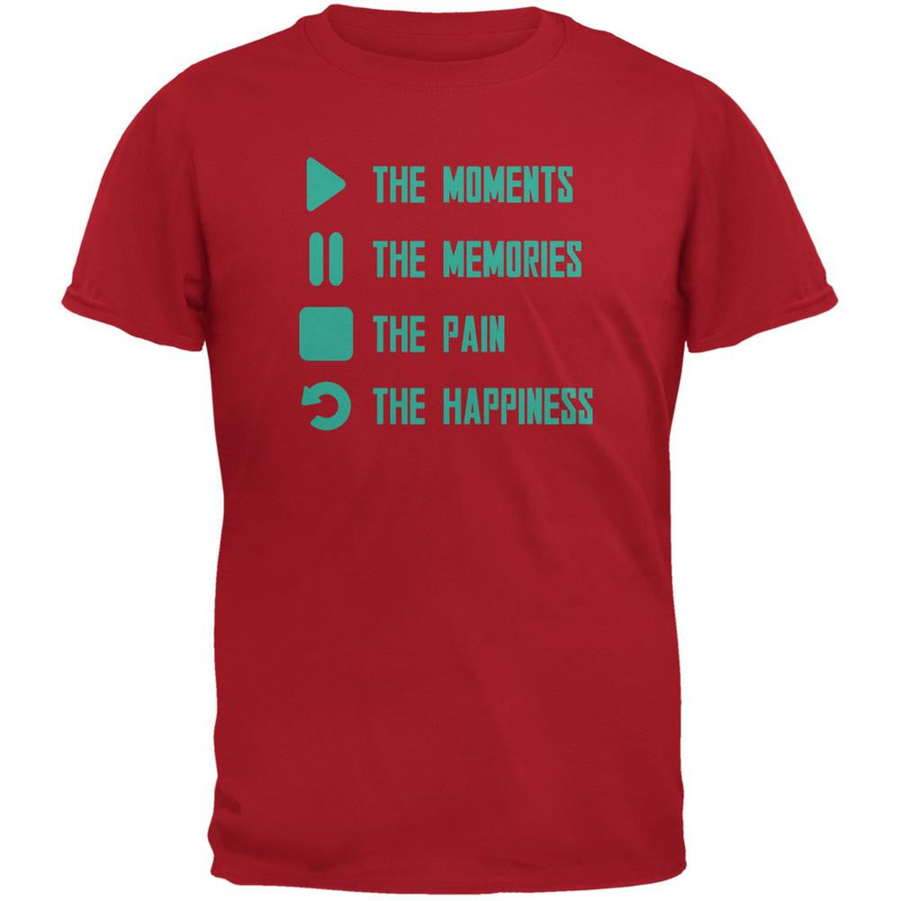 Inspirational Play The Moments Red Adult T-Shirt Men's T-Shirts Old Glory 2XL Red 