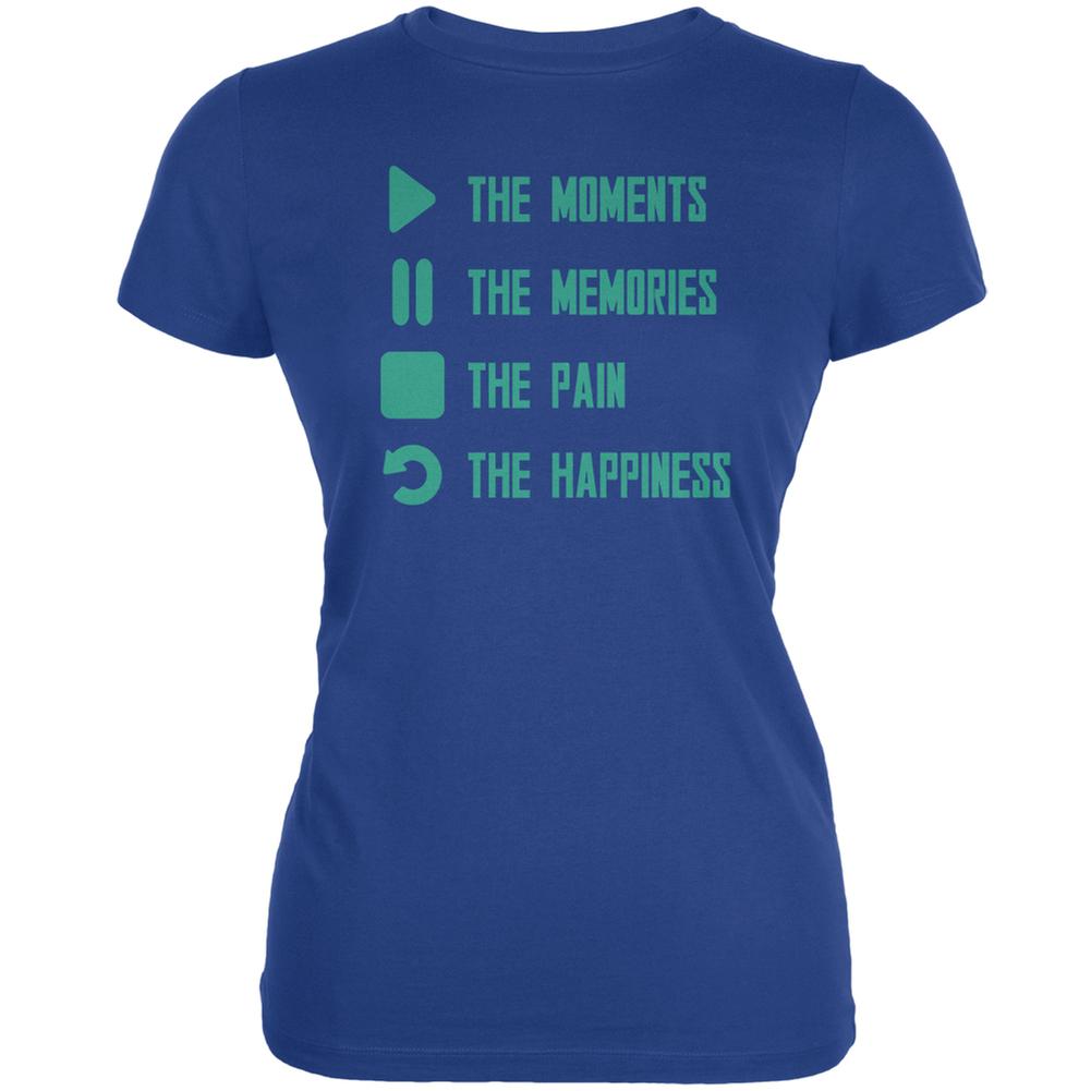 Inspirational Play The Moments Royal Juniors Soft T-Shirt Juniors T-Shirts Old Glory 2XL Blue 