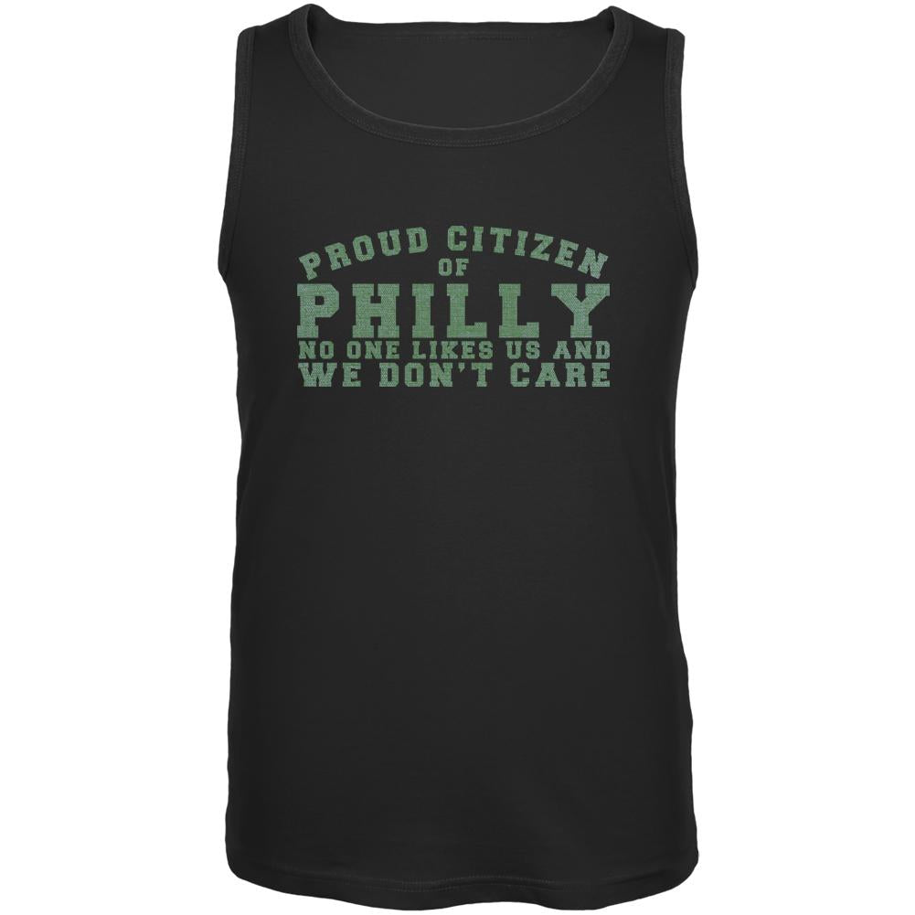 Proud No One Likes Philladelphia Black Adult Tank Top Men's Tank Tops Old Glory 2XL Black 