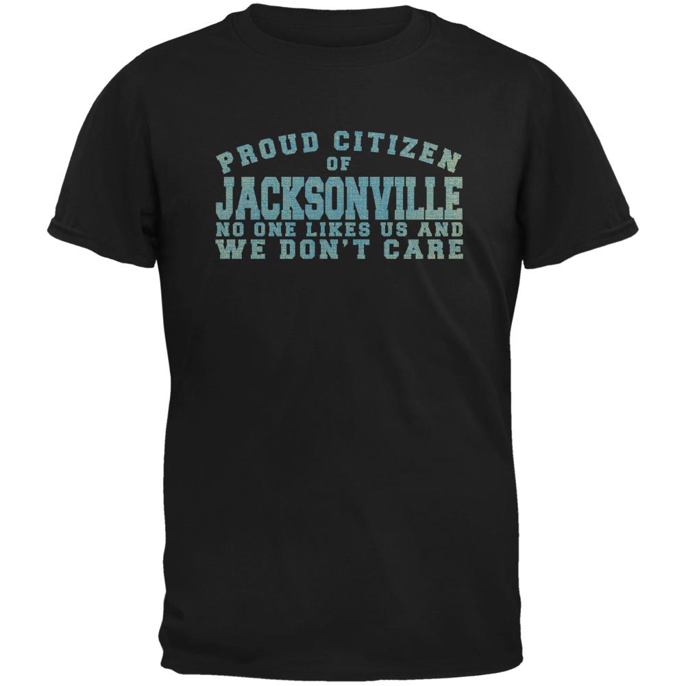 Proud No One Likes Jacksonville Black Adult T-Shirt Men's T-Shirts Old Glory 2XL Black 