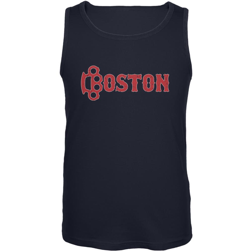 Boston Brass Knuckles Parody Navy Adult Tank Top Men's Tank Tops Old Glory 2XL Blue 