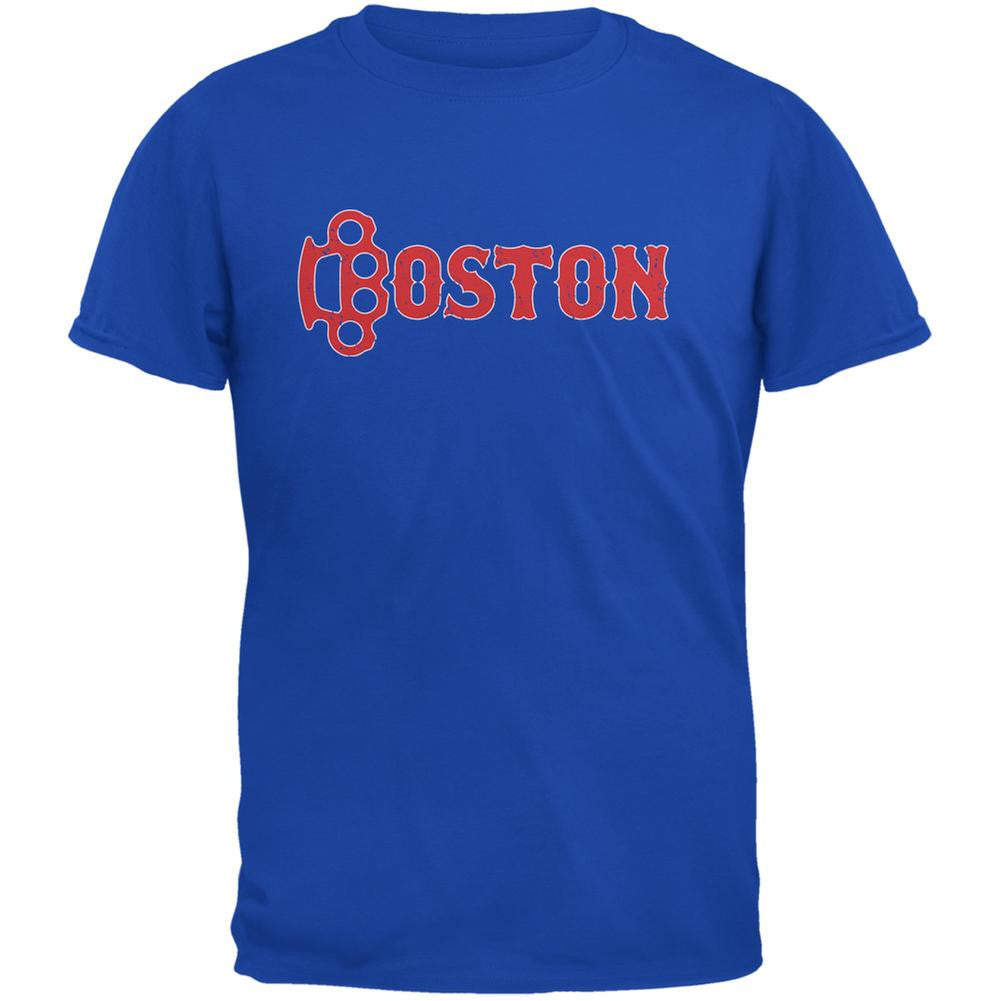 Boston Brass Knuckles Parody Royal Adult T-Shirt Men's T-Shirts Old Glory 2XL Blue 