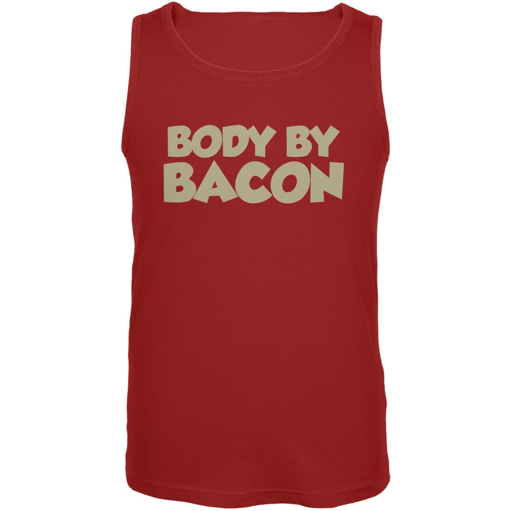 Body By Bacon Red Adult Tank Top Men's T-Shirts Old Glory 2XL Red 