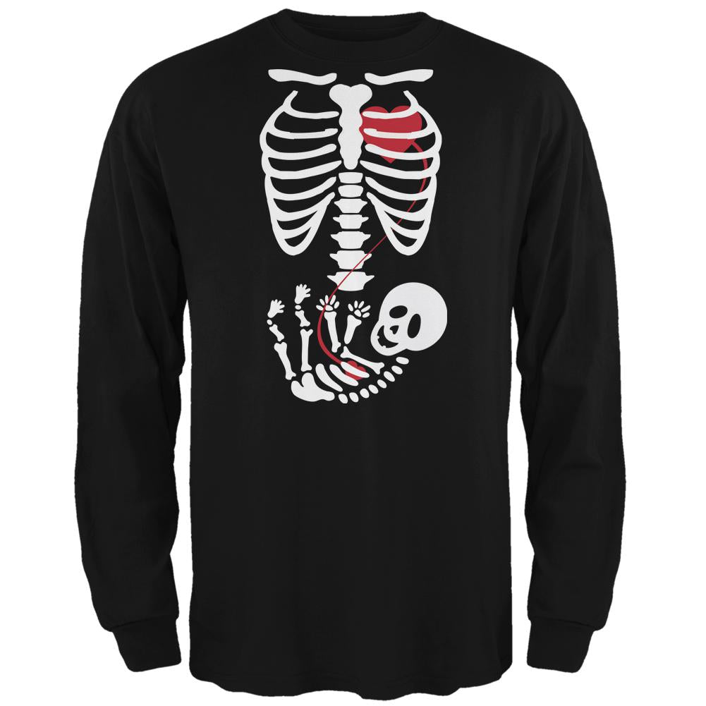 Halloween Baby Skeleton Black Adult Long Sleeve T-Shirt Men's Long Sleeves Old Glory 2XL Black 