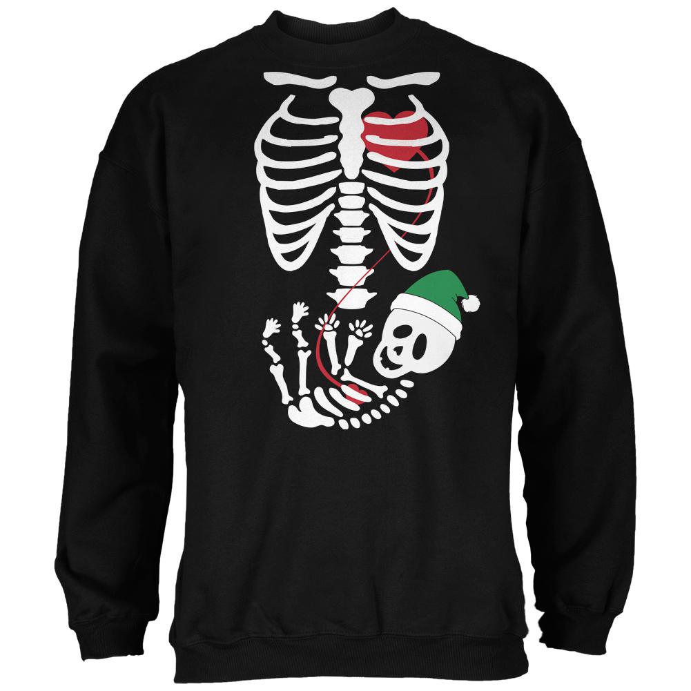 Halloween Elf Baby Skeleton Black Adult Sweatshirt Men's Sweatshirts Old Glory 2XL Black 