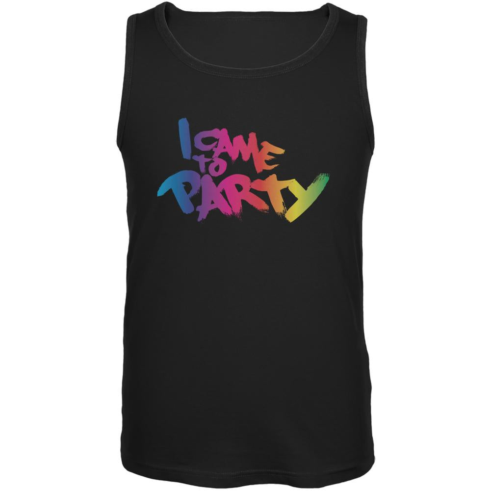 I Came To Party Black Adult Tank Top Men's Tank Tops Old Glory SM Black 