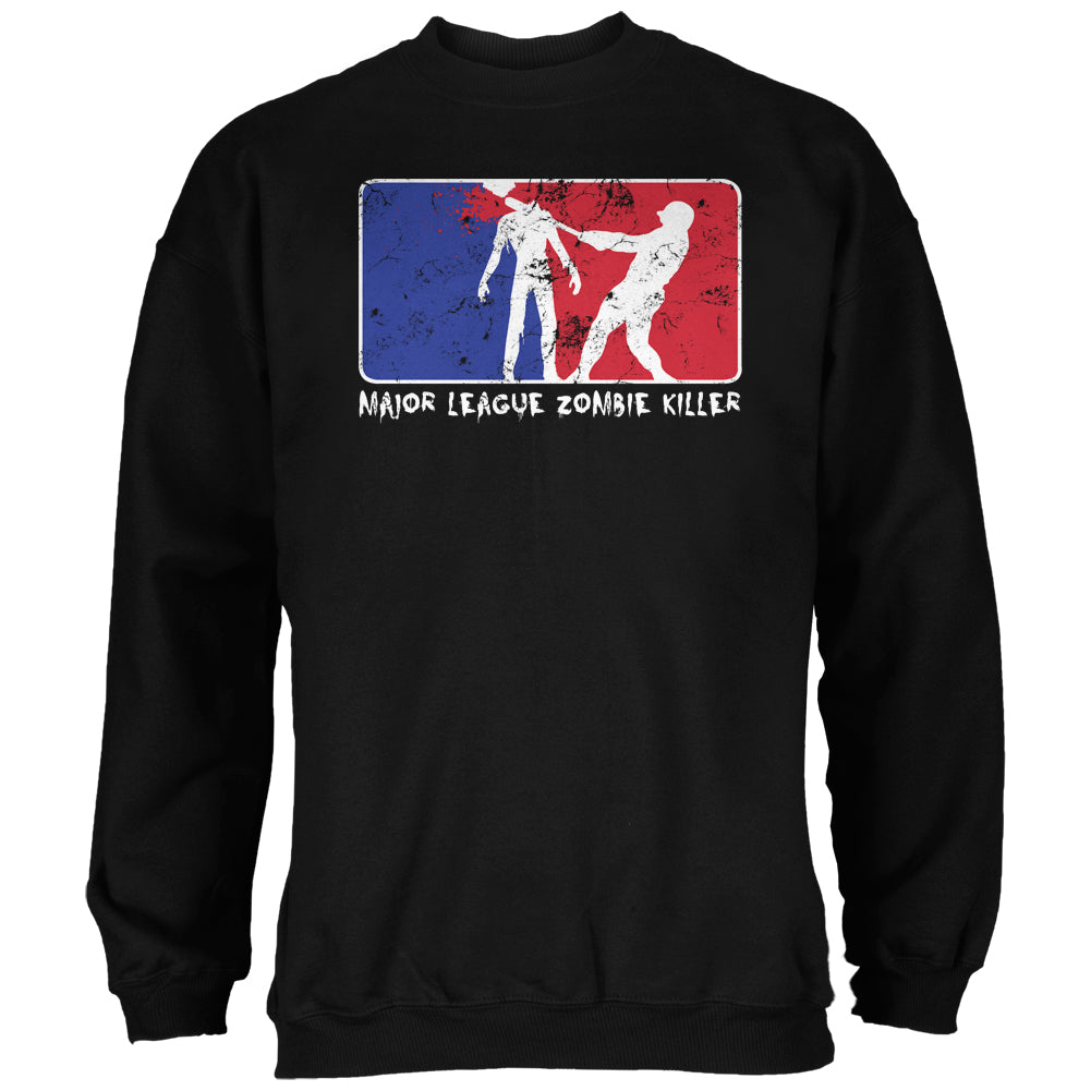 Halloween Major League Zombie Killer Black Adult Sweatshirt Men's Sweatshirts Old Glory 2XL Black 