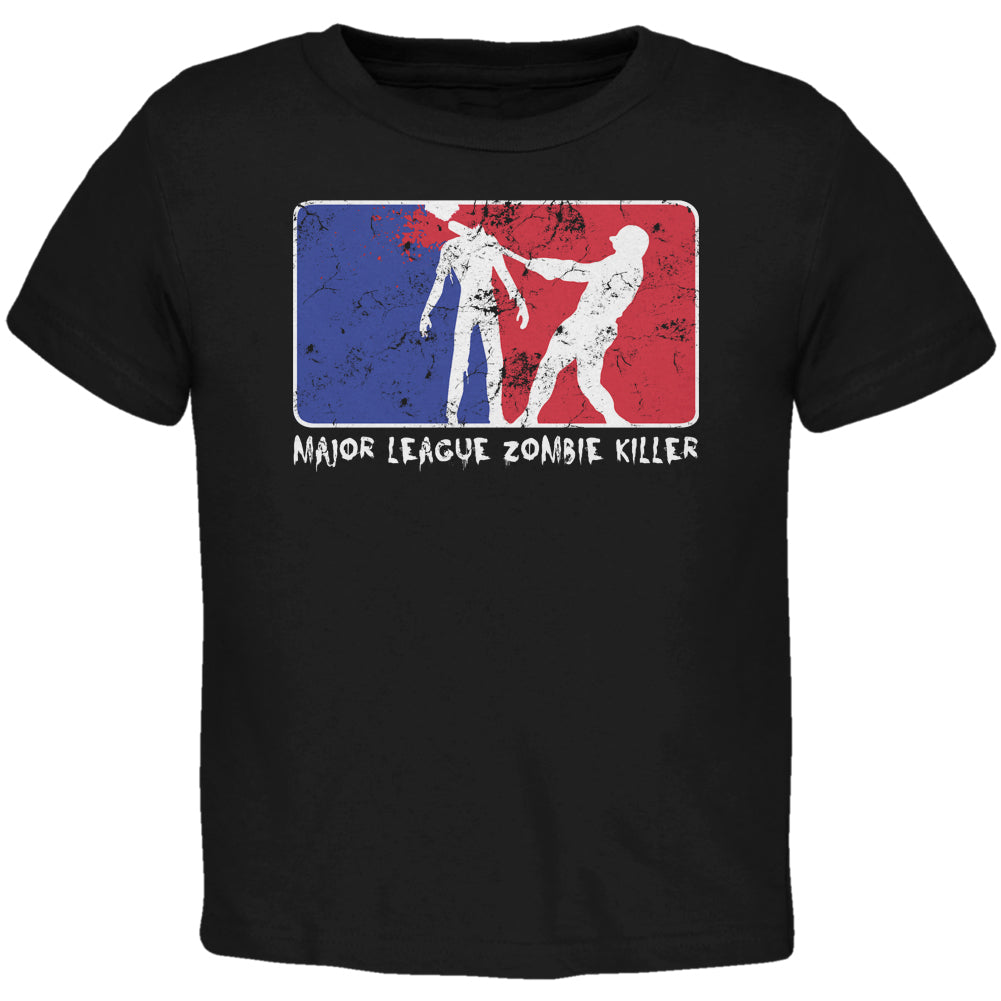 Halloween Major League Zombie Killer Black Toddler T-Shirt Toddler T-Shirts Old Glory 2T Black 