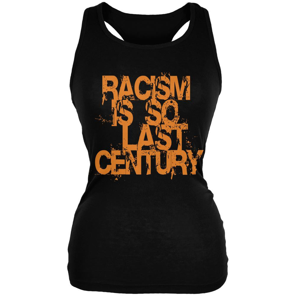 Racism is so Last Century Black Juniors Soft Tank Top Juniors Tank Tops Old Glory 2XL Black 