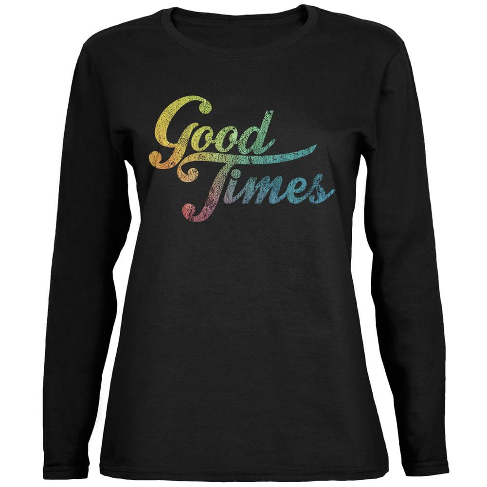 Good Times Black Womens Long Sleeve T-Shirt Women's Long Sleeves Life 2XL Black 