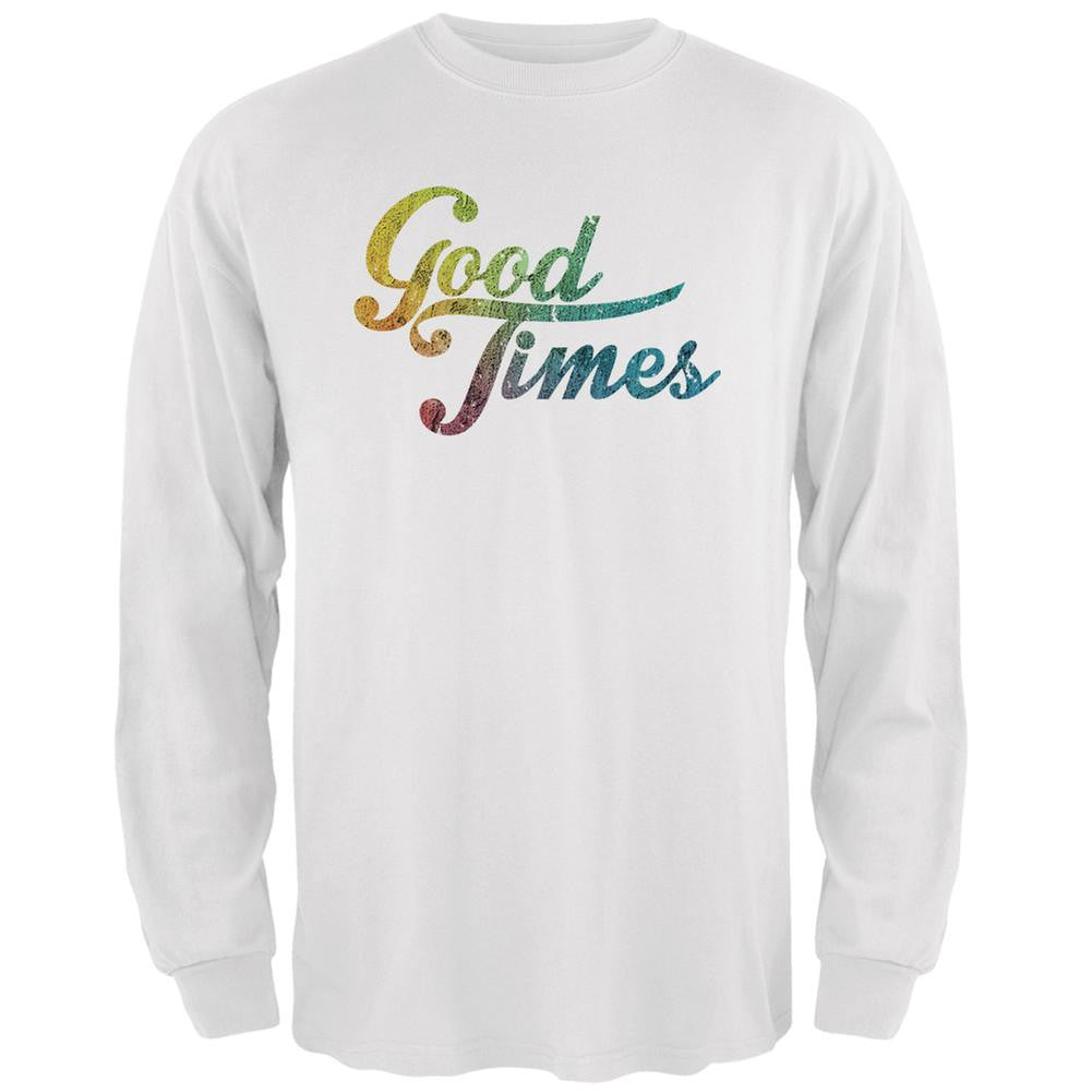 Good Times White Adult Long Sleeve T-Shirt Men's Long Sleeves Life 2XL White 