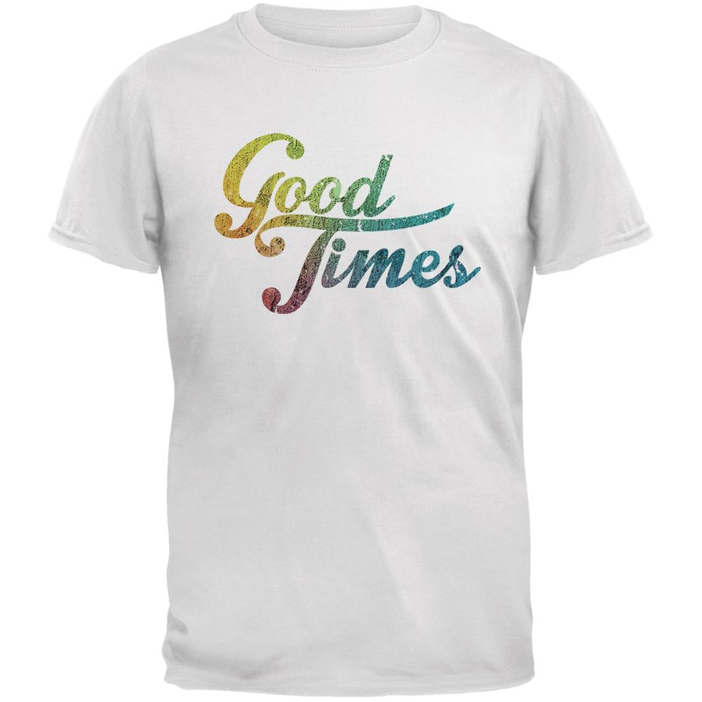 Good Times White Adult T-Shirt Men's T-Shirts Life 2XL White 