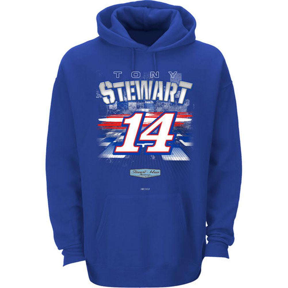 Tony Stewart - 14 Fan Up Adult Pullover Hoodie Men's Hoodies Tony Stewart MD Blue