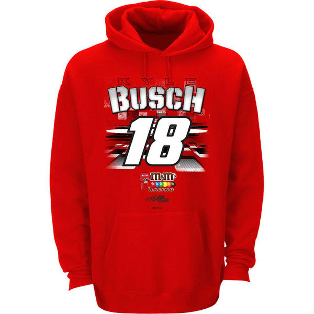 Kyle Busch - 18 Fan Up Adult Pullover Hoodie Men's Hoodies Kyle Busch MD Red 