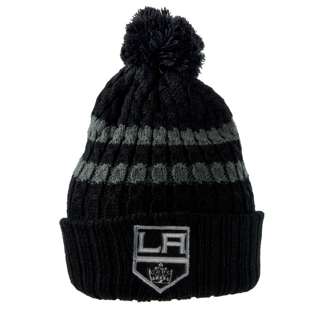 Los Angeles Kings - Logo Blue Bird Adult Adult Pom Pom Knit Hat Knit Hats Old Glory OS Multicoloured 