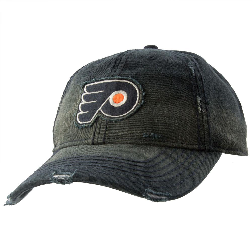 Philadelphia Flyers - Nero Logo Adult Adjustable Baseball Cap Adjustable Baseball Caps Old Glory OS Black 