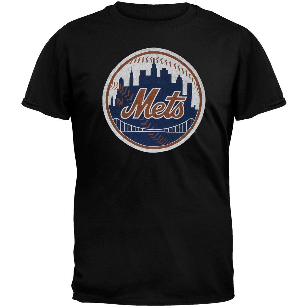 New York Mets - City Ball Logo Youth Soft T-Shirt Youth T-Shirts New York Mets LG Black 