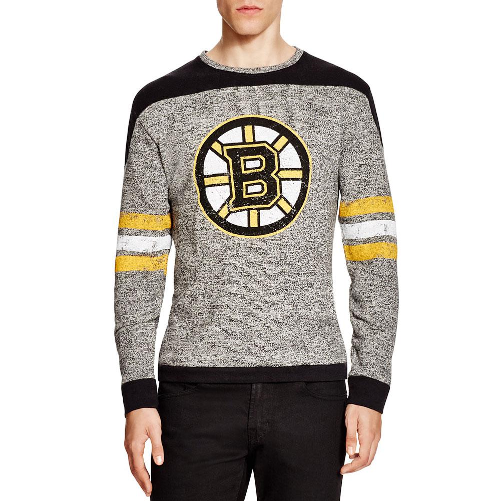 Boston Bruins - Logo Preston TC French Terry Adult Sweatshirt Men's Sweatshirts Boston Bruins 2XL Grey 