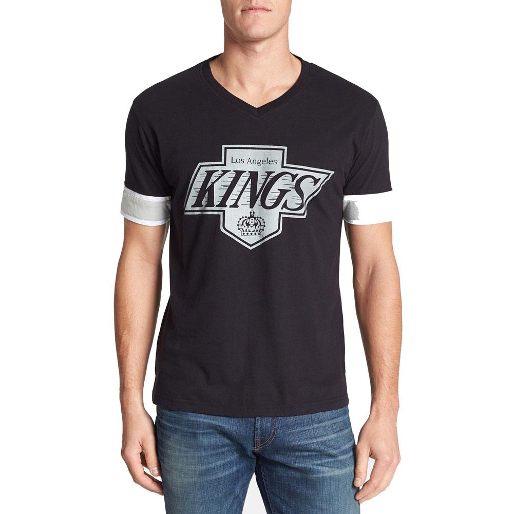 Los Angeles Kings - Logo Hat Trick Adult Jersey T-Shirt Men's T-Shirts Los Angeles Kings MD Black 