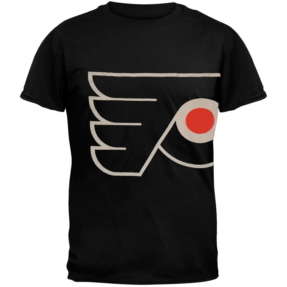 Philadelphia Flyers - Overgrown Logo Soft Adult T-Shirt Men's T-Shirts Philadelphia Flyers 2XL Black 