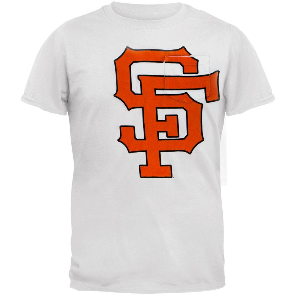 San Francisco Giants - Logo The Heavy Vintage Pocket Adult T-Shirt Men's T-Shirts San Francisco Giants 2XL White 