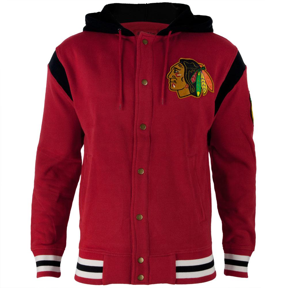 Chicago Blackhawks - Logo Stagger Adult Jacket Men's Jackets Chicago Blackhawks 2XL Red 