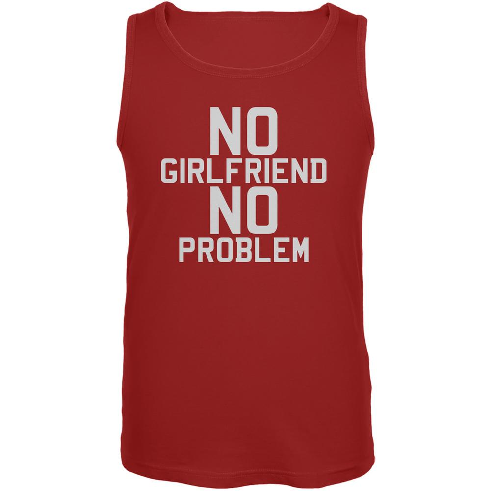 No Girlfriend No Problem Red Adult Tank Top Men's Tank Tops Old Glory 2XL Red 