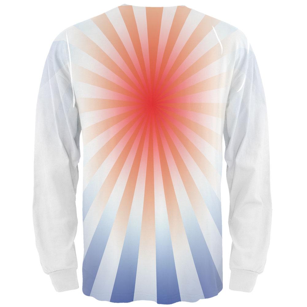 Patriot Red Starburst All Over Adult Long Sleeve T-Shirt Men's Long Sleeves Old Glory   