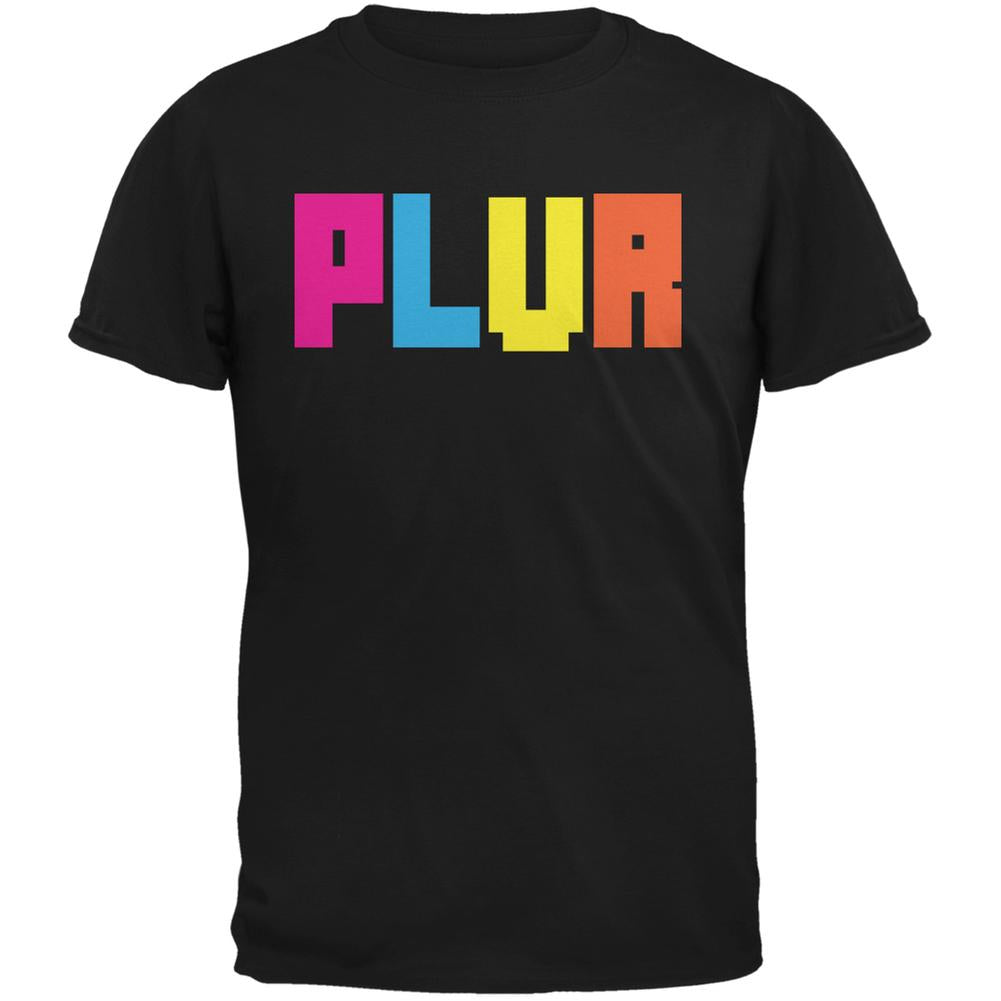 Plur Black Adult T-Shirt Men's T-Shirts Old Glory 2XL Black 