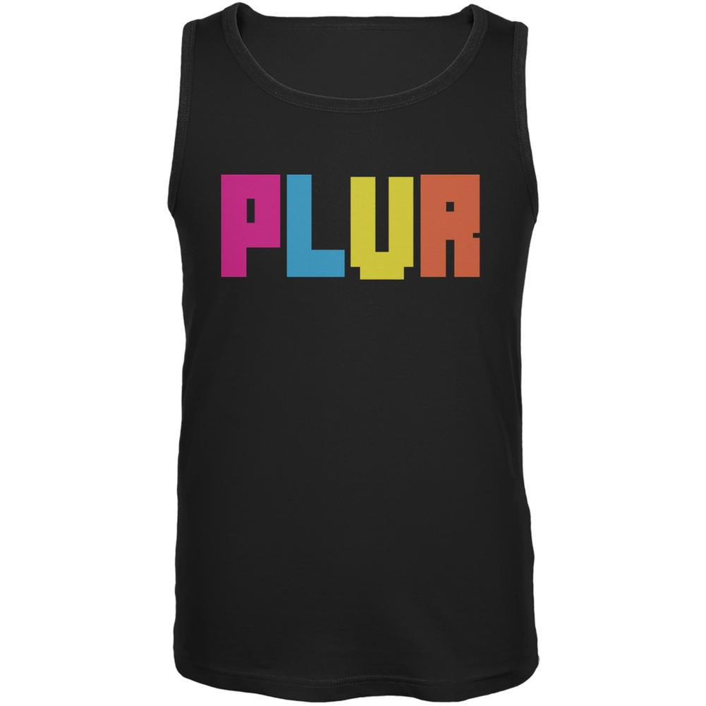 Plur Black Adult Tank Top Men's Tank Tops Old Glory 2XL Black 