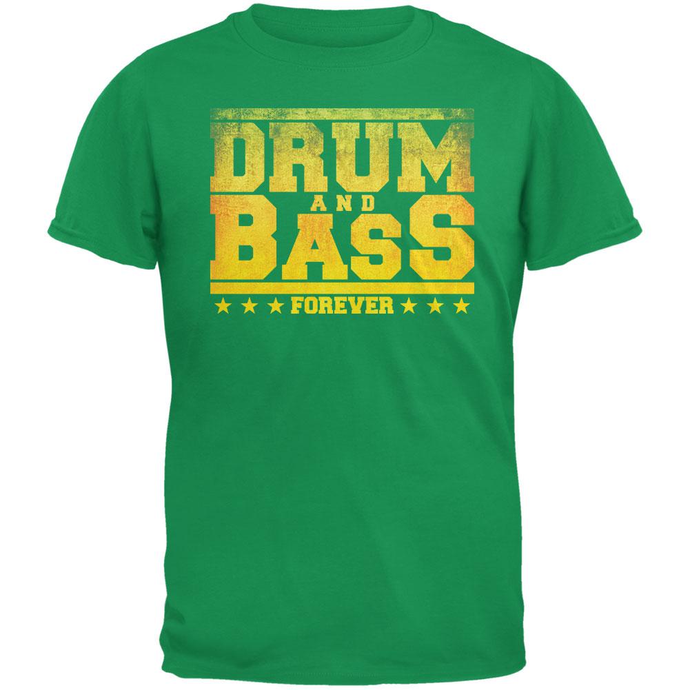 Drum And Bass Forever Irish Green Adult T-Shirt Men's T-Shirts Old Glory 2XL Green 