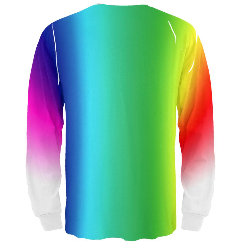 LGBT Rainbow Fade All Over Adult Long Sleeve T-Shirt Men's Long Sleeves Old Glory   