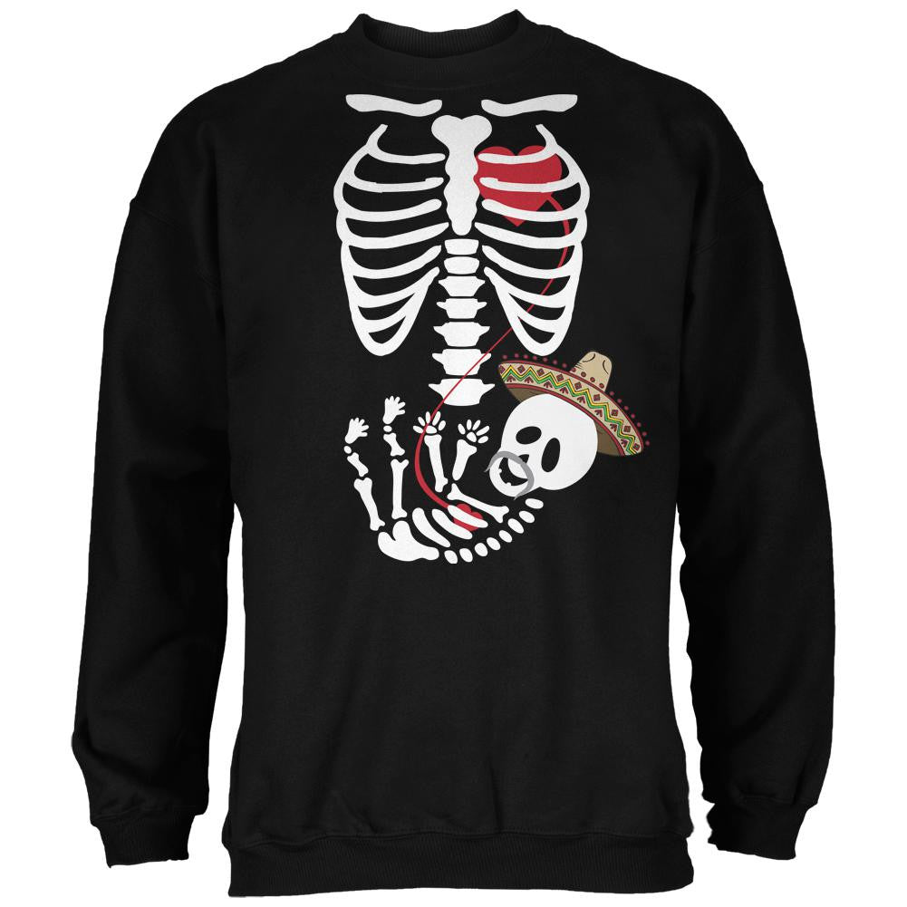 Cinco de Mayo Baby Skeleton Black Adult Sweatshirt Men's Sweatshirts Old Glory   