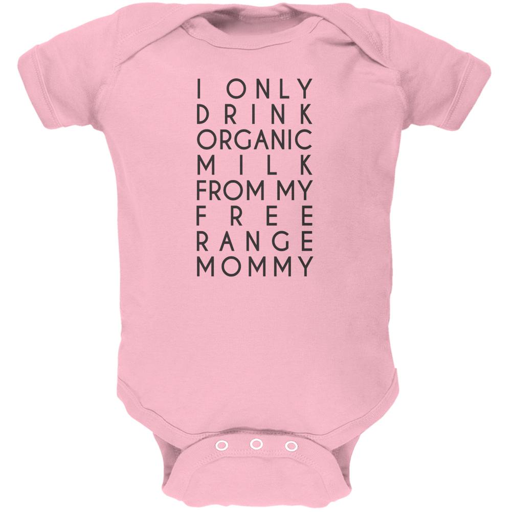 Organic Milk Free Range Mommy Light Pink Soft Baby One Piece Baby One Piece Old Glory 0-3M Pink 