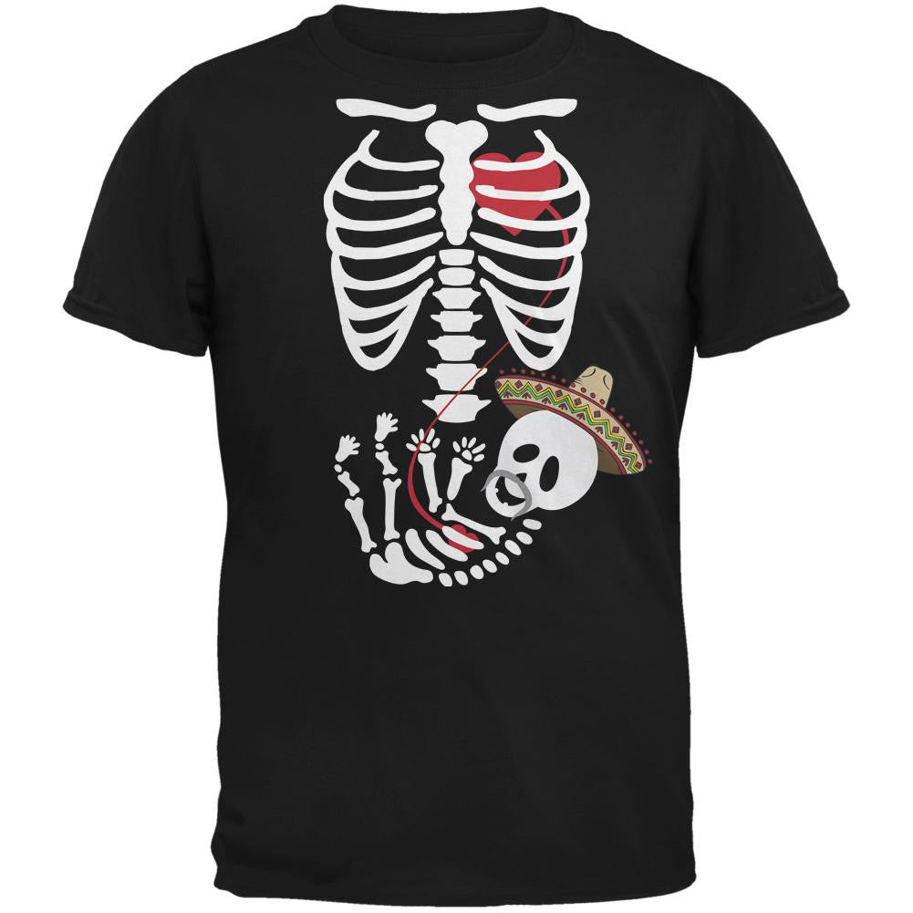 Cinco de Mayo Baby Skeleton Black Adult T-Shirt Men's T-Shirts Old Glory   