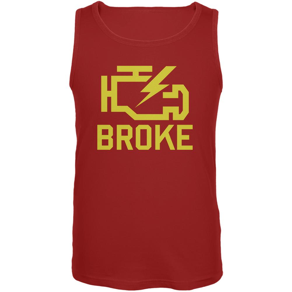 Automotive Broke Engine Light Red Adult Tank Top Men's Tank Tops Old Glory 2XL Red 