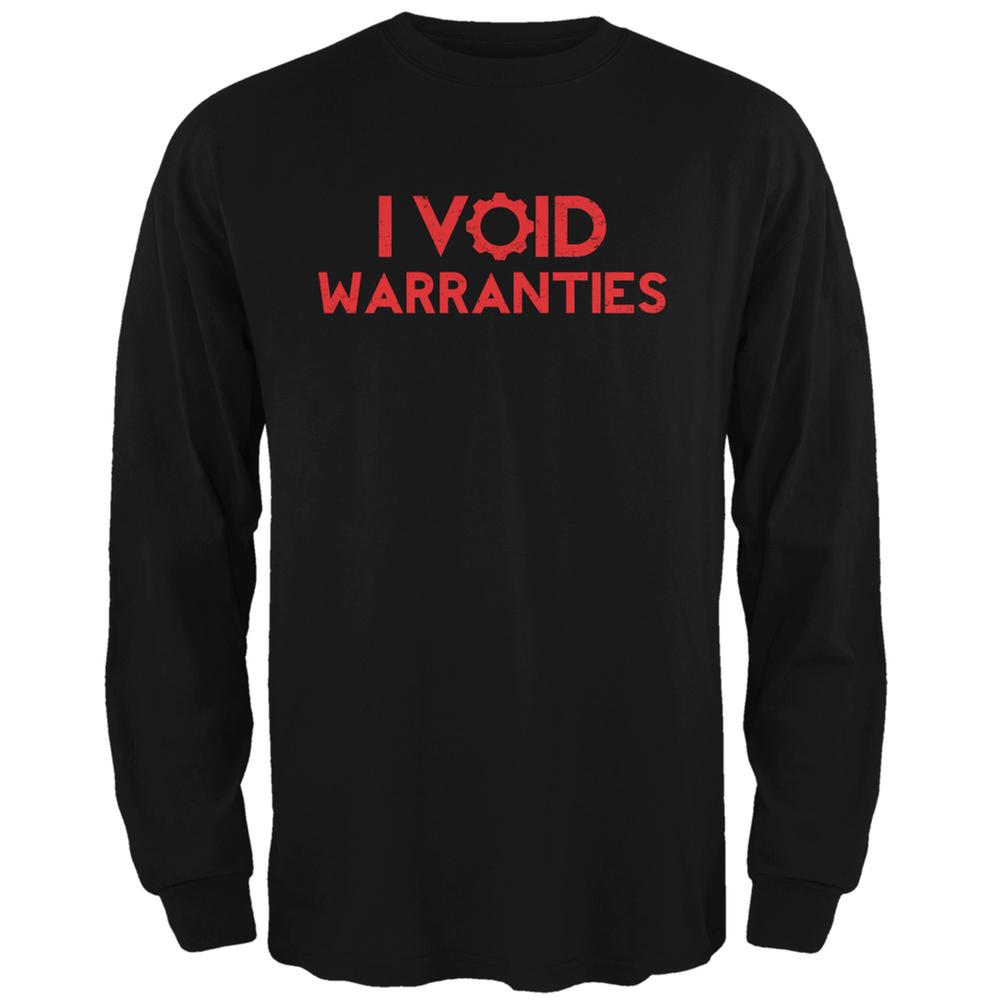 Automotive I Void Warranties Black Adult Long Sleeve T-Shirt Men's Long Sleeves Old Glory 2XL Black 